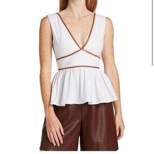NWT Staud peplum top